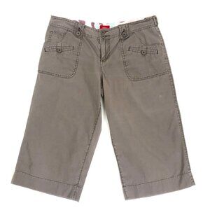 Massimo Wide Leg Capri Bermuda Shorts. Cocoa Brown. Size Juniors 11